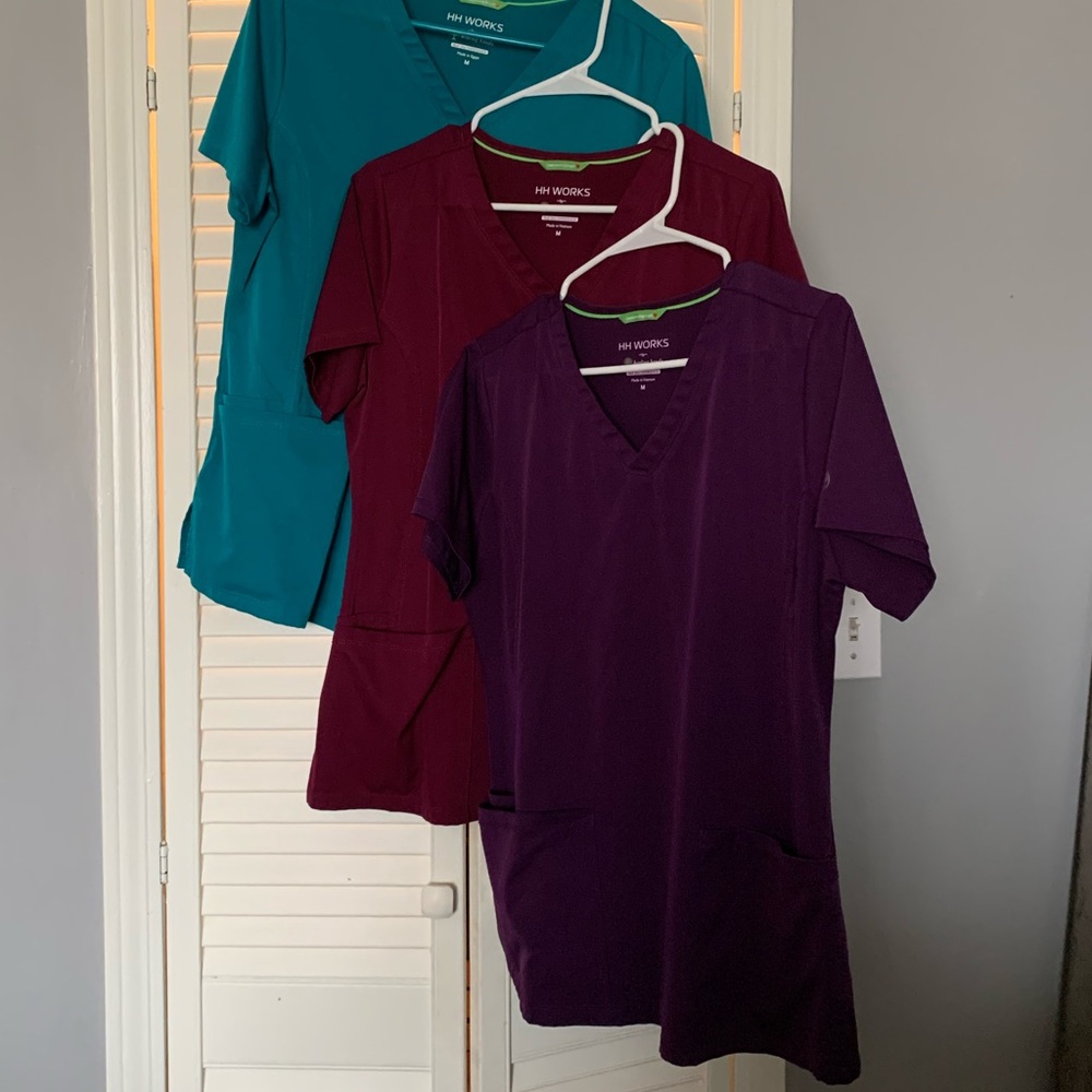 Lot of 3 Healing Hands Scrub top.